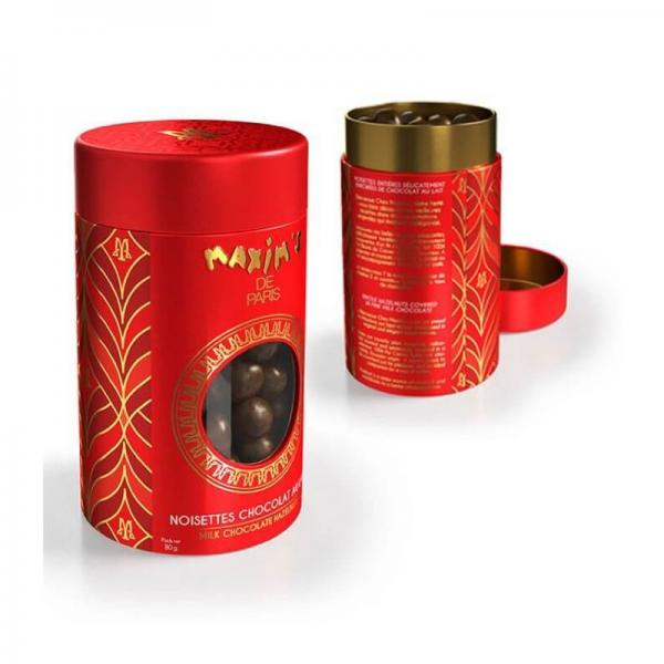 Window tin milk chocolate hazelnuts - 80g