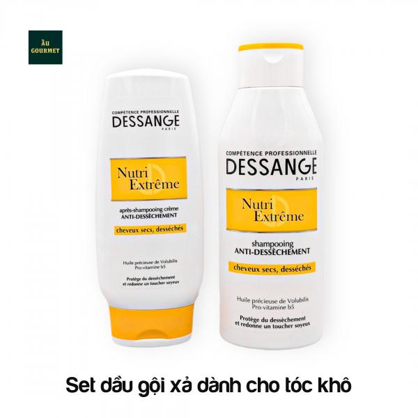 DESSANGE  set dầu gội, xả dành cho tóc khô