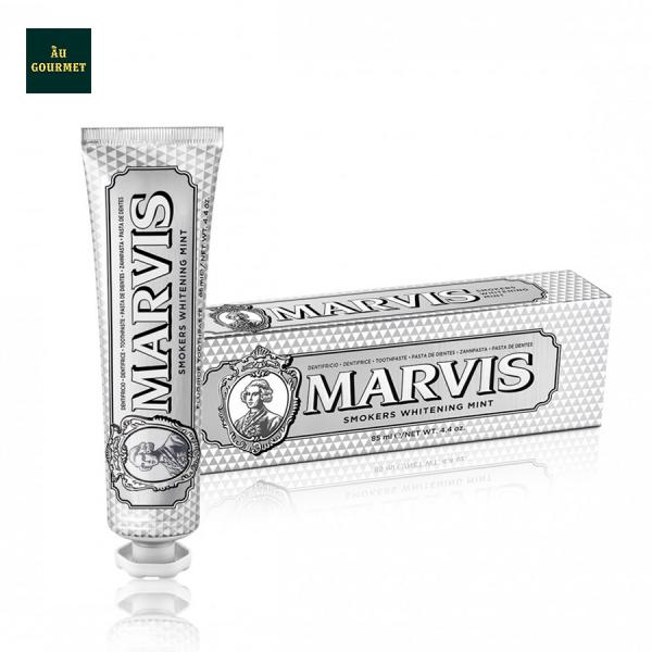 MARVIS SMOKERS WHITENING MINT kem đánh răng cho người hút thuốc lá 85ml (tuýp)