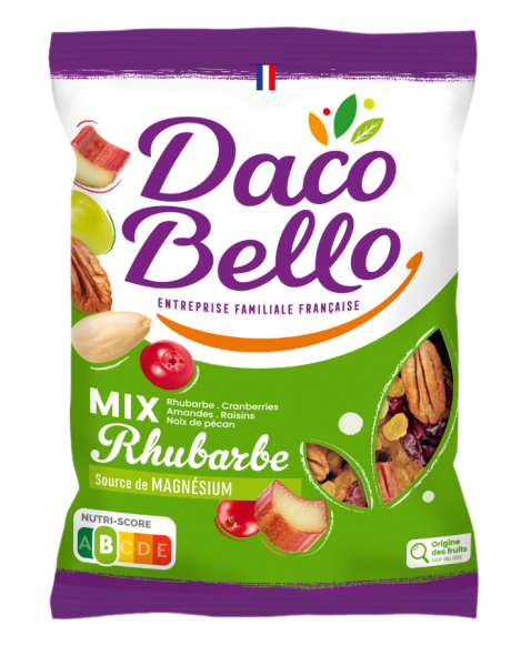 Daco Bello mix Rhubarbe (Hạt và quả sấy)