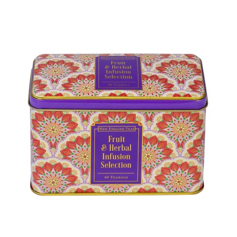 English Tea Fruit & Herbal Classic Tea Tin - Patterns -RS121