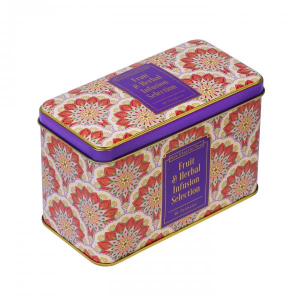 English Tea Fruit & Herbal Classic Tea Tin - Patterns -RS121