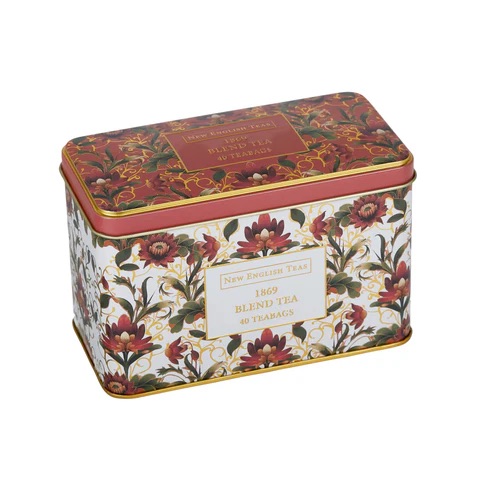  Embroidery Collection Classic Tea Tin - Lotus Flower - RS124