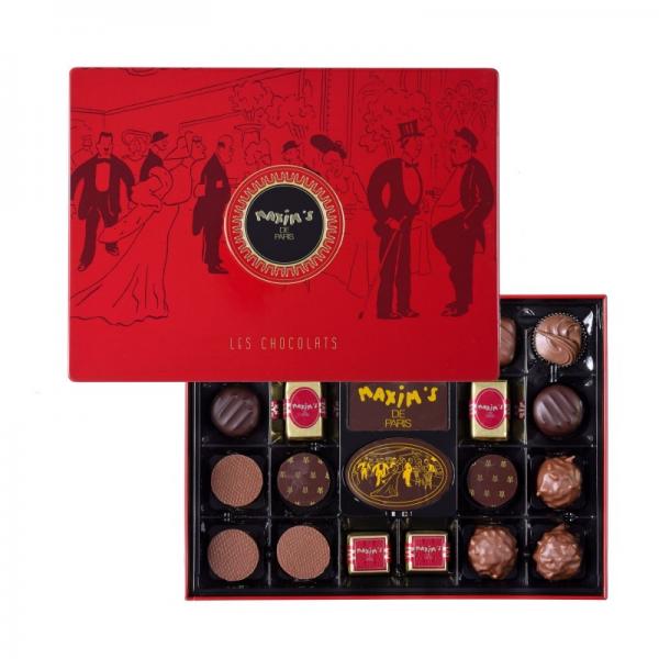 Maxims De Paris Boîte assortiment 22 Chocolats rouge