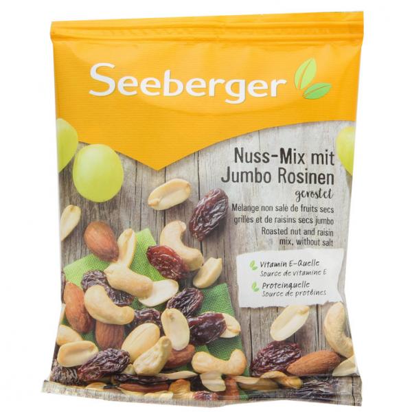 Seeberger Nuss Mix mit Jumbo Rosinen (Hạt tổng hợp sấy)