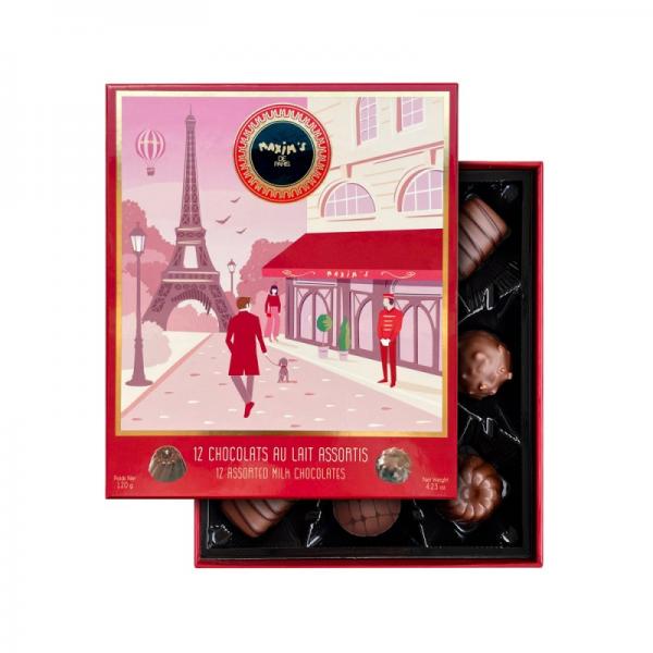 Connoisseurs - 12 assorted milk chocolates-120g