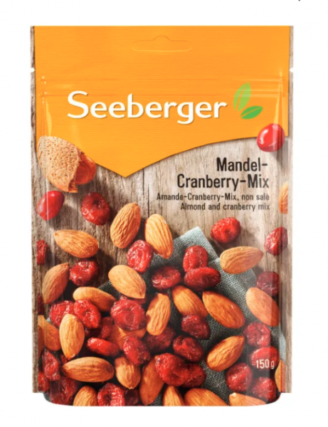 Seeberger Mandel Cranberry Mix (Hạt và quả sấy)