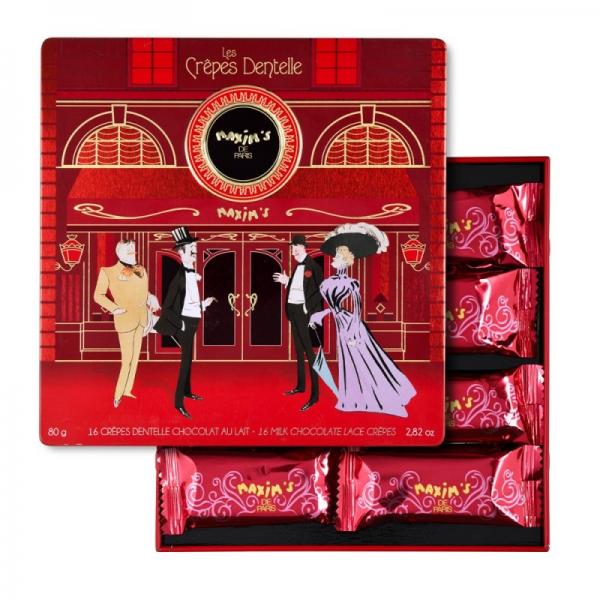 Maxims De Paris Boîte 16 crêpes chocolat au lait