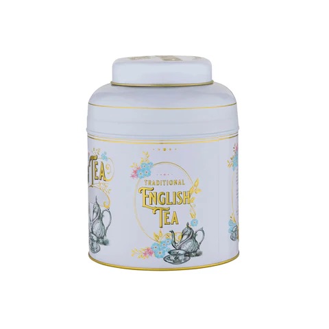 English tea Vintage Victorian 80 Teabag Tea Caddy - Ivory-MD04
